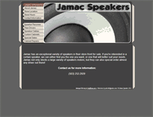 Tablet Screenshot of jamacspeakers.com